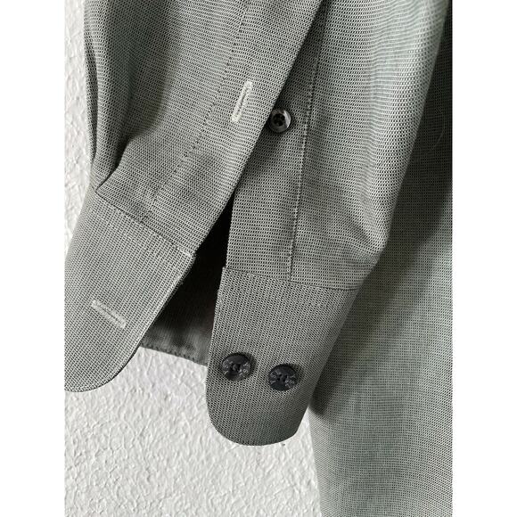 Yves Saint Laurent Men's Dress Shirt Green Button Down Cotton Blend 17 (32-33) - Picture 10 of 12